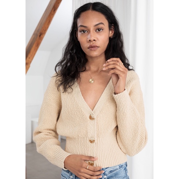 & Other Stories Sweaters - & Other Stories Textured Cropped Cardigan